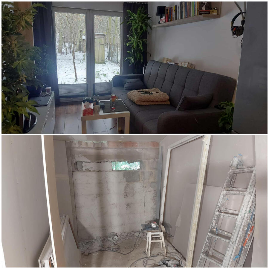 Kompleksowe prace wykończeniowe – montaż okien, zabudowa GK, malowanie i panele – Kania Góra